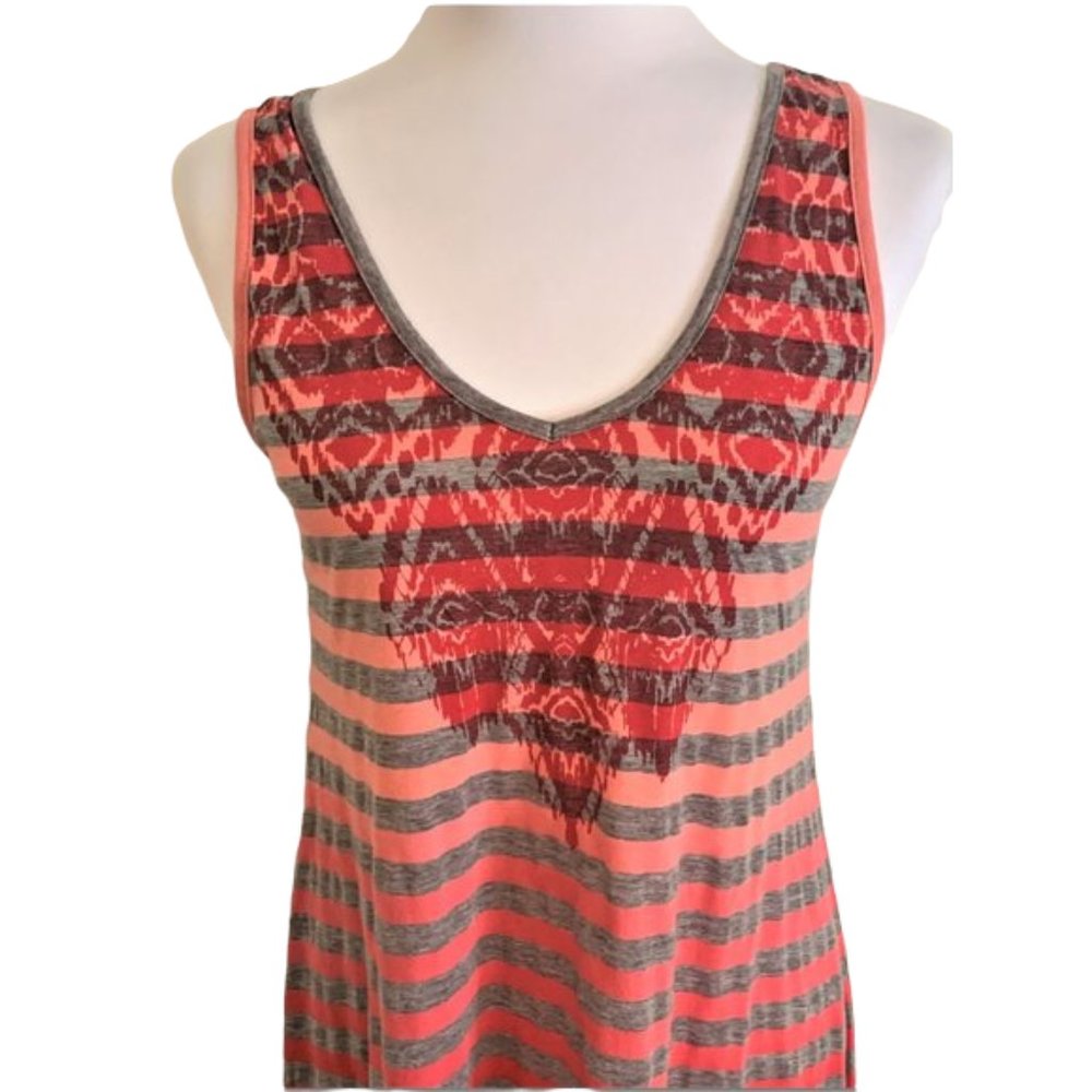 Prana Dress Sundress Red Ombre Striped High Low Red Size Small - Picture 2 of 6